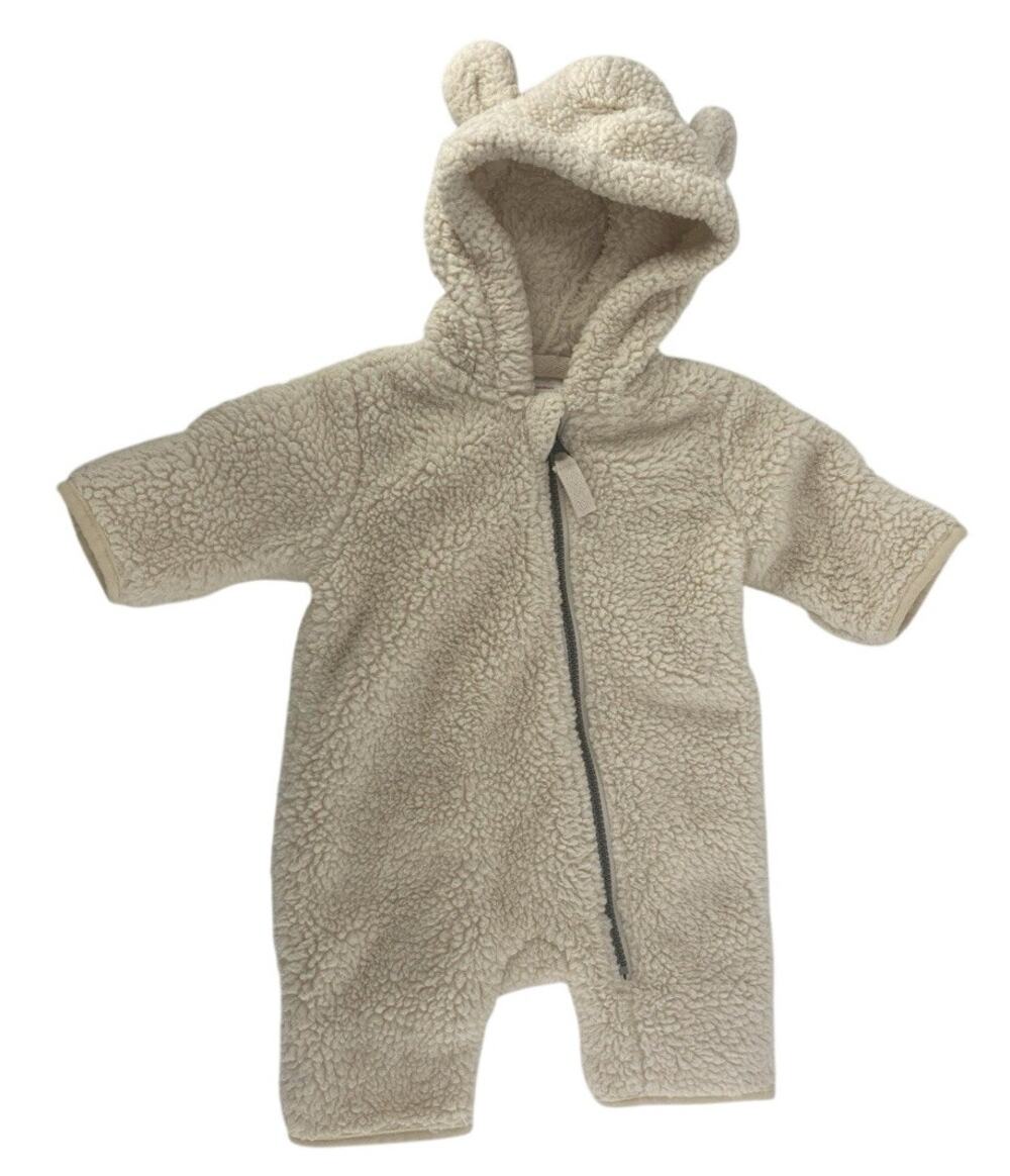 Hanna Andersson Baby Fuzzy Cream Snow Suit Size Newborn/NB
